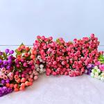 Indoor and outdoor Small pretty red flower heads wholesale plastic flowers