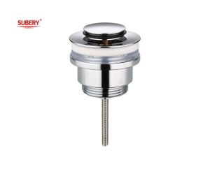 China Brass basin drain drainage small cap stopper vanity Waste drain vessel pop up drain lavatory basin waste chrome OEM factory