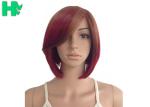 Normal Lace Red Synthetic Hair Wigs 22 Inch Kanekalon Hair Weave
