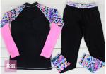 2019 UV Protection Swimming suit for women long sleeve and legs swimwear shorts