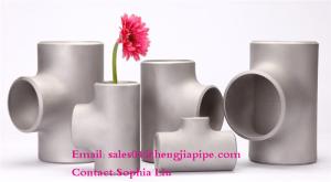 China ASME B16.9 straight tee with material CS AS SS factory