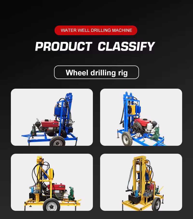 Small Diesel Water Well Drilling Rig Hydraulic 100m 150m 200m Water Well Drilling Machine