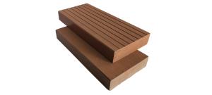 China Flat Grain ISO9001 140mm 40mm WPC Solid Decking factory
