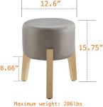 Mid Century Modern Ottoman Stool Modern Vintage Low Short Upholstered Makeup