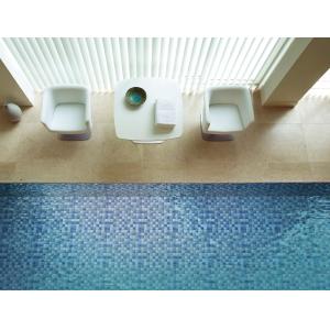 China Skidproof White Blue Ceramic Pool Tiles 300x300mm Glossy Matt on sale