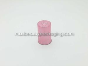 China N8015 nail polish cap nail polish packaging plastic cap UV metallic pink color coating finish flat brush plastic cap factory
