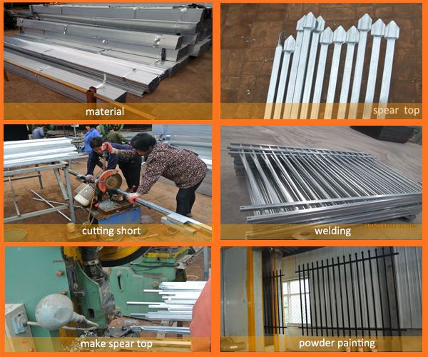 Powder coated black 2.1x2.4m Steel Tubular Design / Tubular fence (order now, supply 300 dollors cash coupon for you )