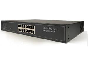 China 16 Ports Unmanaged Ethernet Switch , Full Gigabit 16 Port POE Switch factory