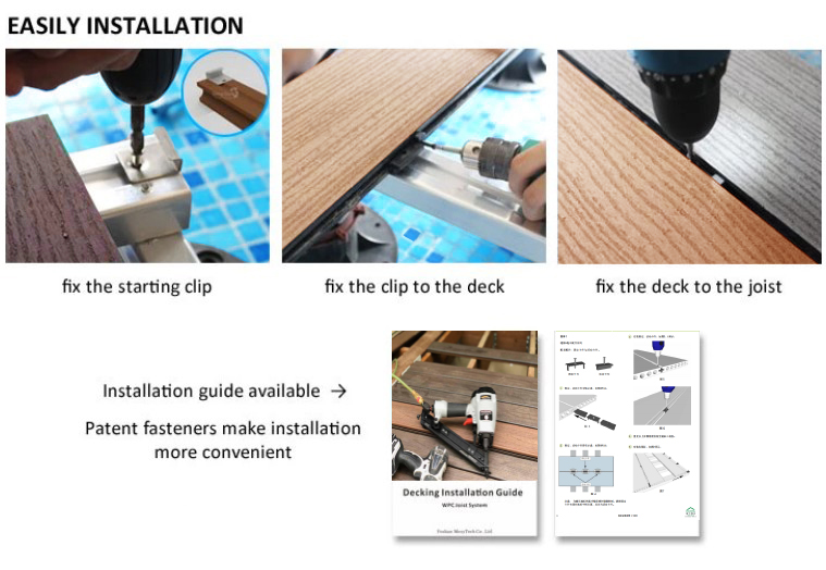 Fine Wood Grains PVC Composite Decking Modern Design for Outdoor Durable Luxury Floor