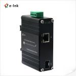 12-48VDC 30W PoE Media Converter DIN Rail With 100/1000M SFP Port