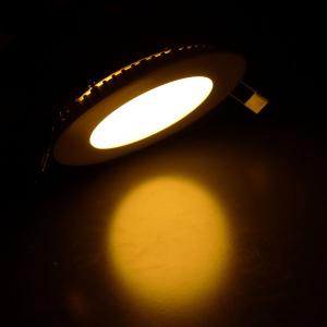 No RF Interference 6W Polished Aluminum Alloy LED Panels Lighting Ceiling Bulb