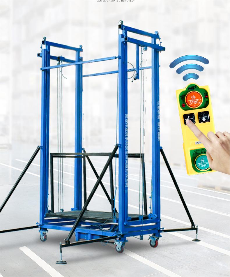 Portable 200-500KG Electric Mobile Scaffold Platforms New Condition Steel Scaffolding for Retail Wire Rope Sling Cheap for Sale