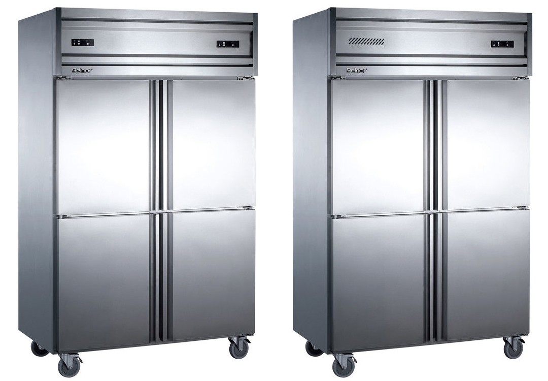 Commercial Four Door Reach-In Refrigerator and Freezer Dual Temperature Range +6°C to -6°C / -6°C to -15°C