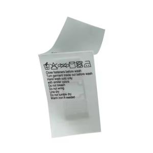China Customized UHF RFID Clothing Tag Textile Laundry Care Tag Wash Mark Label factory