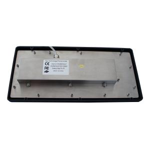 Black titanium vandal proof ruggedized keyboard with industrial backlight