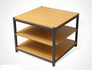 China Disassembly Shop Wooden Retail Display Shelves With Melamine / Wood Steel Promotion Desk factory