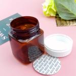 Wide Mouth Sealing Cover Amber Honey 200ml Plastic Jar Food Grade
