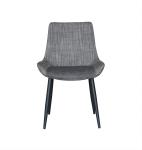59*50*80cm Metal And Fabric Dining Chairs Grey Material Dining Chairs