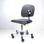Swivel Adjustable ESD Safe Lab Chairs Anti Static PU Leather Conductive Castors