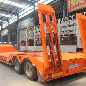 China Liangshan Juyuan 2 Axles and 3 Axles Semi Trailer for 60 Ton Heavy Equipment Delivery factory