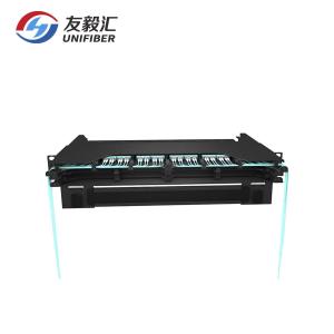 China 1U 144F MP6 MPO Fiber Patch Panel High Density Rack Mount 8/12 Cassette Modules on sale