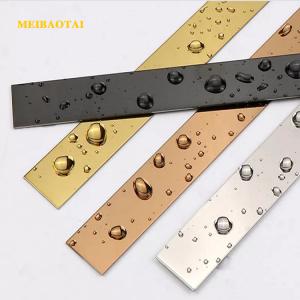 China Mirror Decorative 12mm Stainless Steel Tactile Strips Anti Finger Print factory