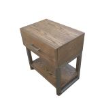 Oak wood veneer wooden high end hotel bedroom bed side table,hotel night stand
