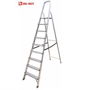 China Compact Design Aluminum Platform Step Ladder 9 Step Stable Performance factory