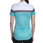 V Neck Full Zip Breathable 100% Polyester Summer Cycling Tops