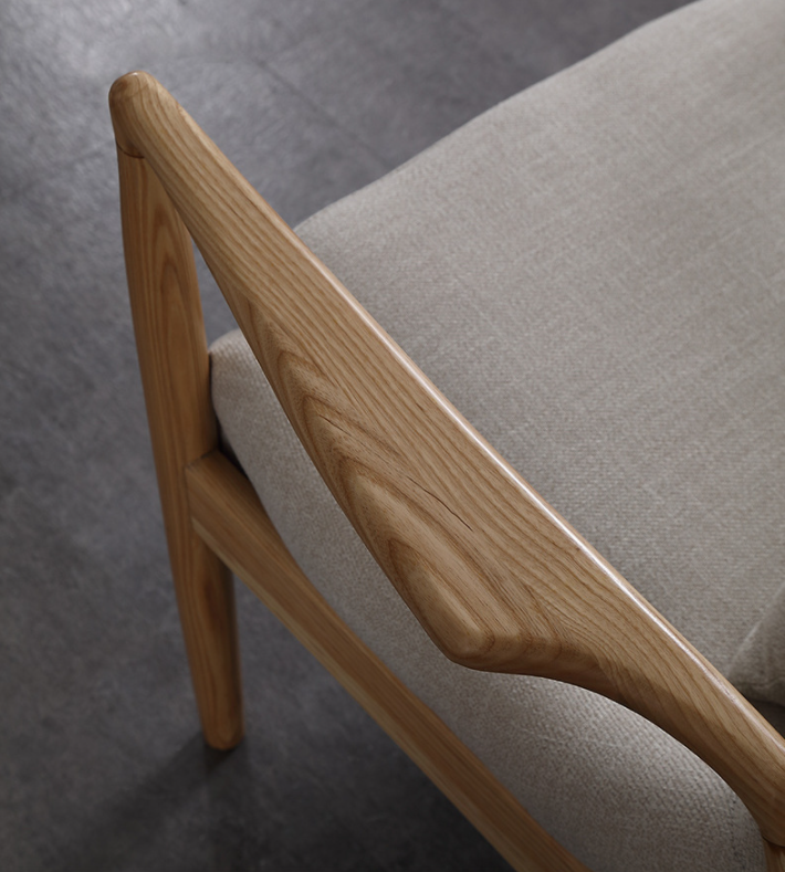 Gray/Green Wooden Upholstered Single Sofa Chair for Modern Living Room Furniture