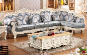China Hot sale latest design large fabric corner sofa factory