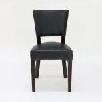 Restaurant Wooden Dining Chair with PU Leather Upholstery and Walnut/ Natural/