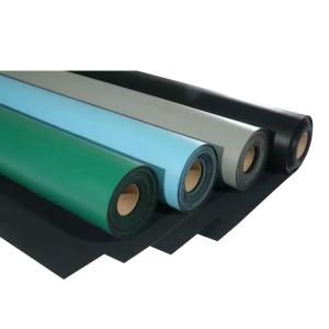 China Blue Green Black 2mm 3mm Electrostatic Skin ESD Rubber Mat For Workbench factory