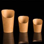 Custom Logo Fast Food Disposable French Fries Kraft Paper Cups Potato Chips