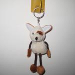 promotional stuffed plush dog toys keychain