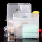 Recycable Custom Logo Reusable Shopping Bags , Frosted Clear Plastic Packaging