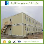 low cost prefab steel frame two story self contained container house China