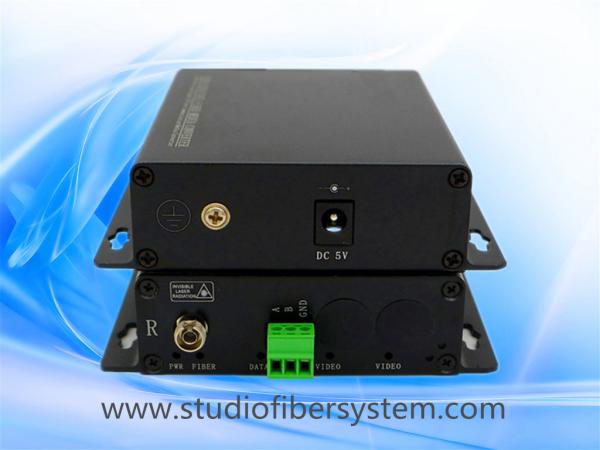 1CH balanced audio over fiber extenders with Phoenix connectors for remote