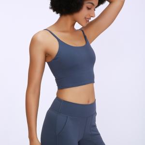 ODM Womens Longline Sports Bra With Padding Spandex Material