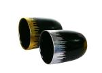 Luxury Gold/Silver Foiled Solid Black Whisky Tumbler Glass With Flower Pattern