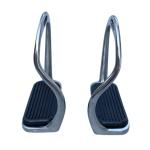 Polished Stainless Steel Anti-Slip Pad Safety Stirrup Ideal for Horse Enthusiast