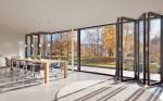 Powder Coated Bullet Proof Aluminium Sliding Glass Doors Customized Size corner