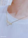 Engraved Gold Name Plate Stainless Steel Womens Necklace
