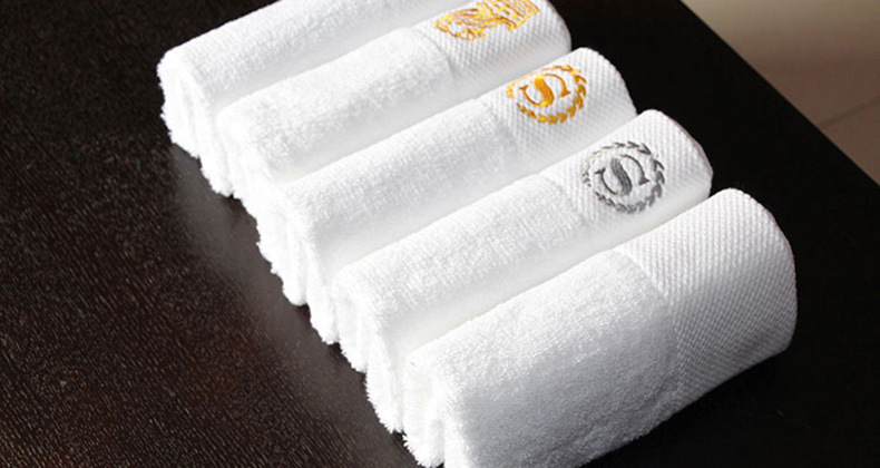 100% Cotton Fabric Solid Color Custom Logo Bath Towel Set for Luxury Hotel Bathroom