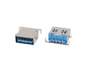 China Single Port USB 3.0 Connector Female DIP Offset With SS Shielding H1.36mm factory