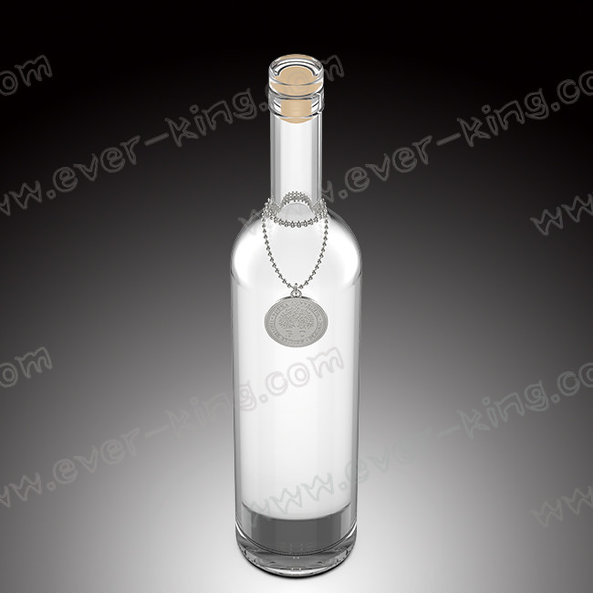 Aluminium Metal Silver Vodka Bottle Labels Embossing