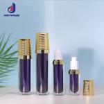 Dark Blue PET Acrylic Bottles Luxury For Facial Cleanser Serum Lotion And Cream