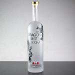 750ml Industrial Frosted Glass Vodka Bottle for Maunfacture and Trading