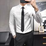 Knitted Long Sleeve Slim Fit Shirts For Men Popular Choice for Adults