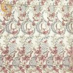 Fashionable Applique Lace Fabric Mesh Embroidery By The Yard